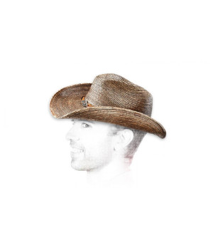 Sombrero paja cow boy hombre Monterrey bay burned